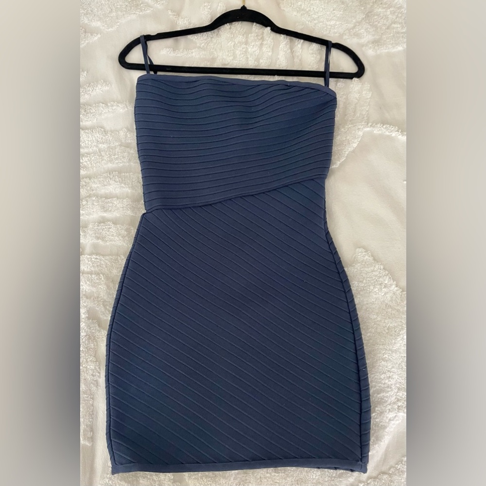 Elegant Navy Blue Mini Dress